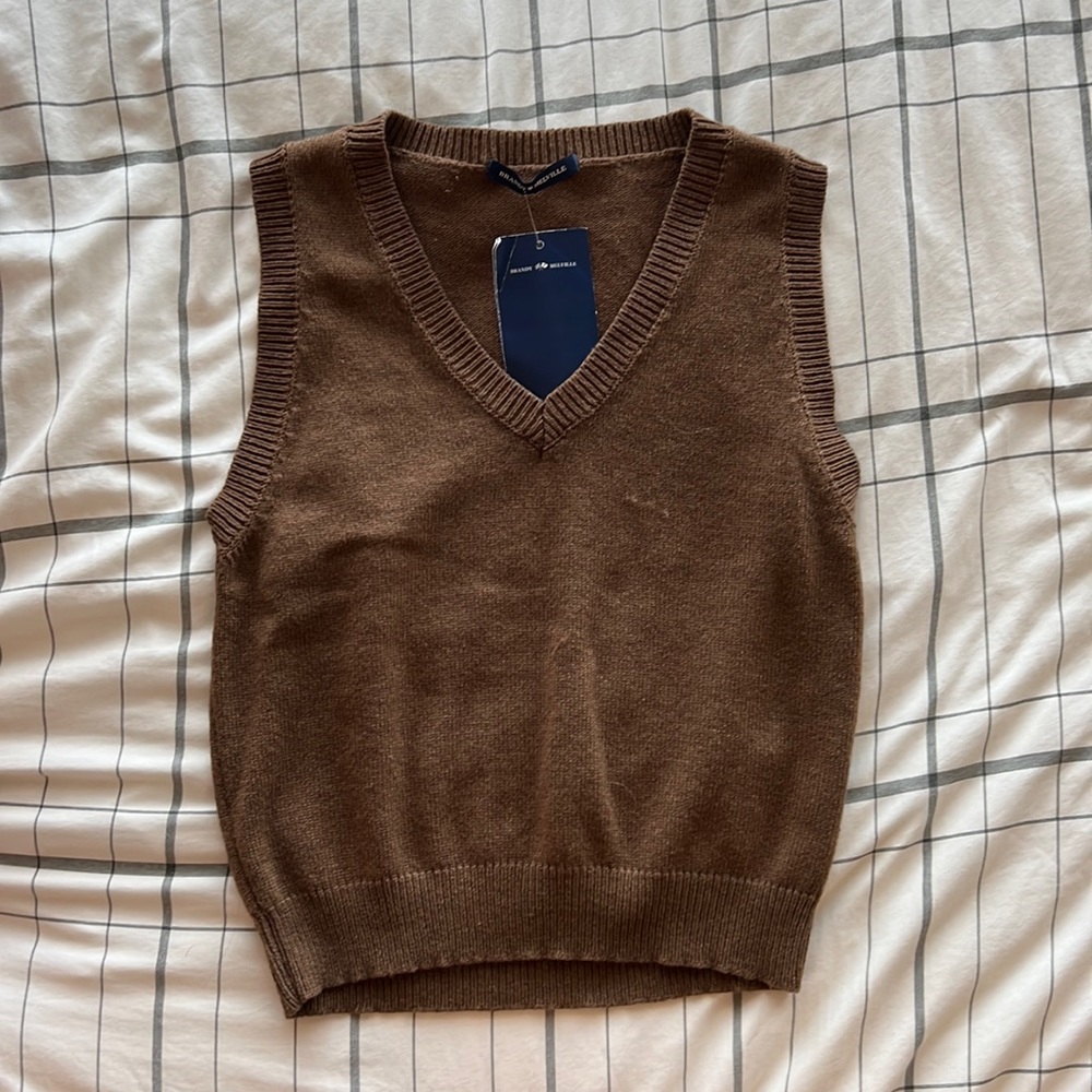 Brown Sweater Tank top